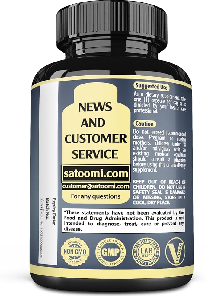 Satoomi 6in1 White Kidney Bean Extract Capsules - 6 Month Supply - Extra Blend with Olive Leaf, Green Coffee Bean & Green Tea - 180 Counts