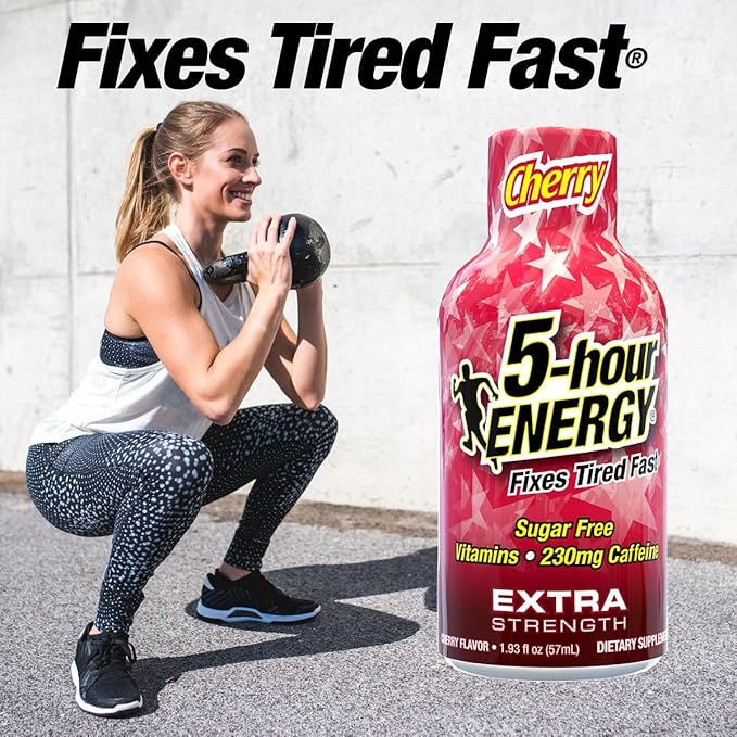 5-Hour Energy Extra Strength Shots Cherry Flavor, 30 Count (1.93 fl oz)