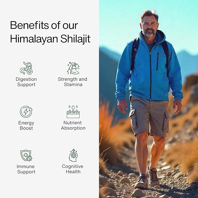 100% Pure Himalayan Shilajit Resin(30gm), High Potency for Men & Women | 120 Servings of 250mg | 80+ Trace Minerals, Upto 70% Fulvic Acid | Authentic | Natural Energy & Immune Support
