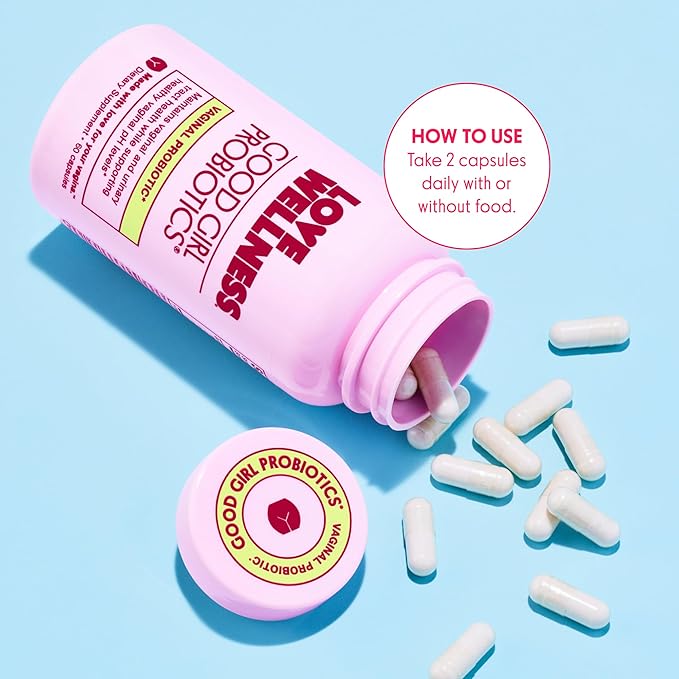 Love Wellness Good Girl Probiotics | Women's Vaginal Health Supplement | Vaginal Probiotics for Women pH Balance & Urinary Tract Health | Support Vaginal Odor & Flora | Old Formula | 30 Day Supply