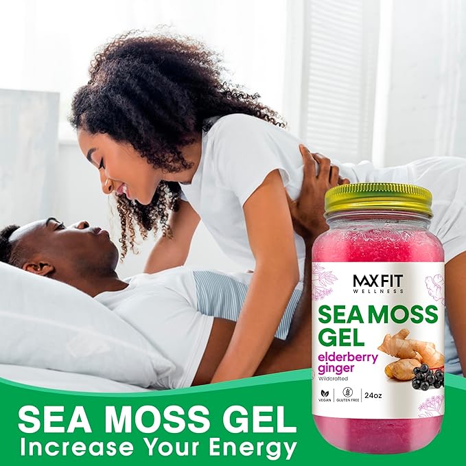 Sea Moss Gel Raw (12 Flavors) 24oz Wildсrafted Gold Sea Moss Gel from Saint Lucia | 92 Vitamins and Minerals | Pure Raw+Non-GMO | Vegan Superfood