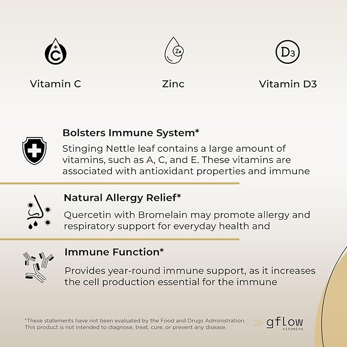 Quercetin with Vitamin C and Zinc - Quercetin 500mg - Quercetin with Bromelain - Zinc Quercetin - Stinging Nettle -120 Veggie Caps. Quercetin Supplements + Vitamin D3 (Non-GMO, Gluten-Free, Vegan)
