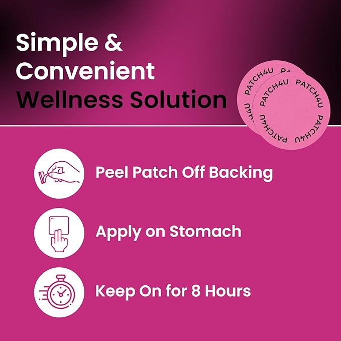 GLP-1 Patches for Women & Men | GLP1 Patch with Berberine, L-Glutamine, Garcinia Cambogia, Resveratrol | 60 Days Supply