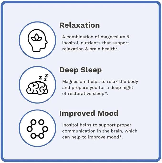 Magnositol | Magnesium Glycinate & Inositol Drink Mix | Supports Sleep, Relaxation, Balanced Energy | Strawberry Flavor | 30 Servings