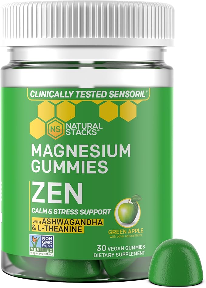 NATURAL STACKS Magtech Magnesium Drink Mix + Zen Magnesium Gummies Bundle - 4 Forms of Magnesium - Calm & Stress Support* Supports Brain Health* - 35 Servings