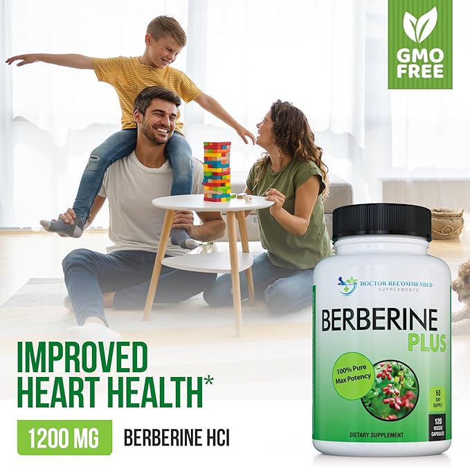DOCTOR RECOMMENDED SUPPLEMENTS Berberine Plus 1200mg Per Serving - 120 Veggie Capsules Royal Jelly (120 Count (Pack of 3))