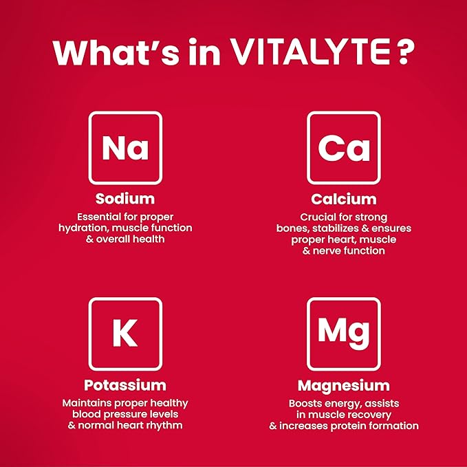 Vitalyte Electrolyte Powder Drink Mix, Isotonic Electrolyte Hydration Mix, Gluten Free Post Workout Powder Mix, Pack of 2, 35 oz. Each, Fruit Punch Flavor