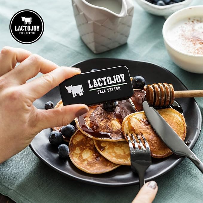 LactoJoy Lactase Pills 14,500 I 45 Pieces I Powerful Lactase Enzymes for Lactose Intolerance I Ultra Pure Lactase for Improved Digestion I No Silicon Dioxide, No Artificial Flavors, No Sucralose