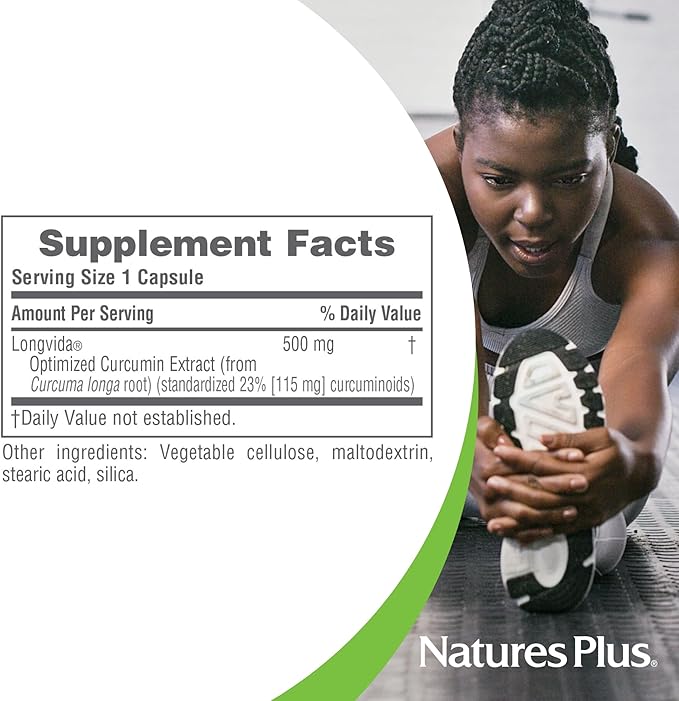 NaturesPlus PRO Longvida Curcumin 500 mg - 60 Capsules - Promotes Healthy Free Radical Protection - Non-GMO, Vegan & Gluten Free - 60 Servings