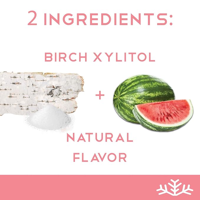 Watermelon KETO Xylitol Candy Chips - SNØ 1LB Bag - Sugar-Free Candy With Only 2 Ingredients | Low Carbs, Diabetic-Friendly, Non-GMO, Vegan, GF & Kosher | Purest candy in the world!