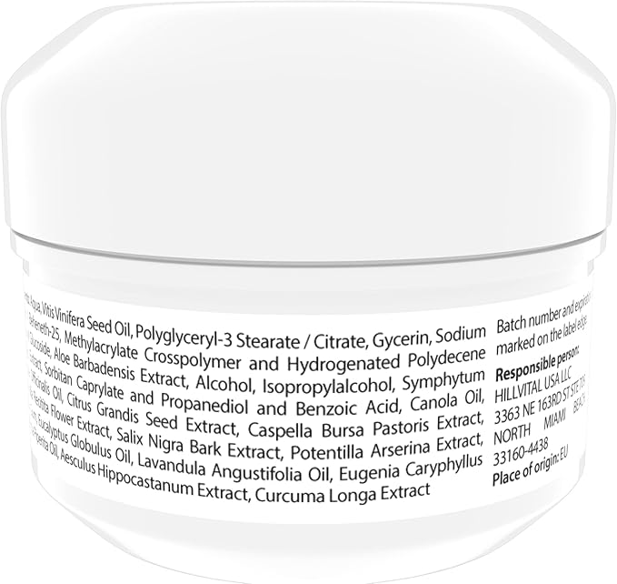 HillVital External Hemorrhoid Treatment - Hemorrhoid Cream for Women and Men Soothing, Paraben-Free Formula May Help Relieve Haemorrhoid Symptoms Swelling, Burning, Itching (50ml, 1.7 fl oz)