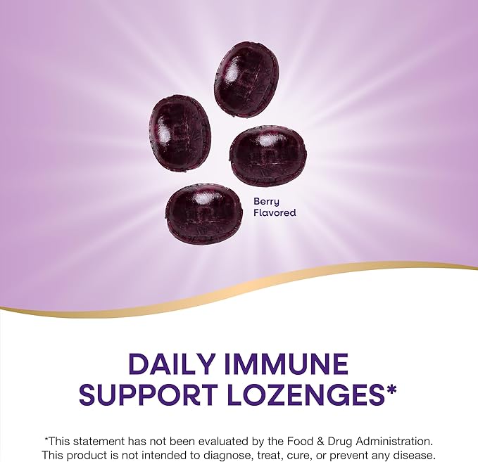 Nature's Way Sambucus Immune Lozenges, Zinc + Vitamin C, Black Elderberry Extract, USDA Certified Organic, Original Berry Flavored, 24 Lozenges (Packaging May Vary) - 3 Pack