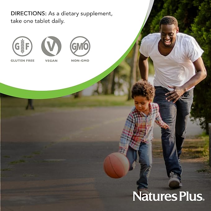 NaturesPlus Hema-Plex Iron - 60 Tablets - 85 mg Elemental Iron + Vitamin C & Bioflavonoids for Healthy Red Blood Cells - Vegan, Gluten Free - 30 Servings