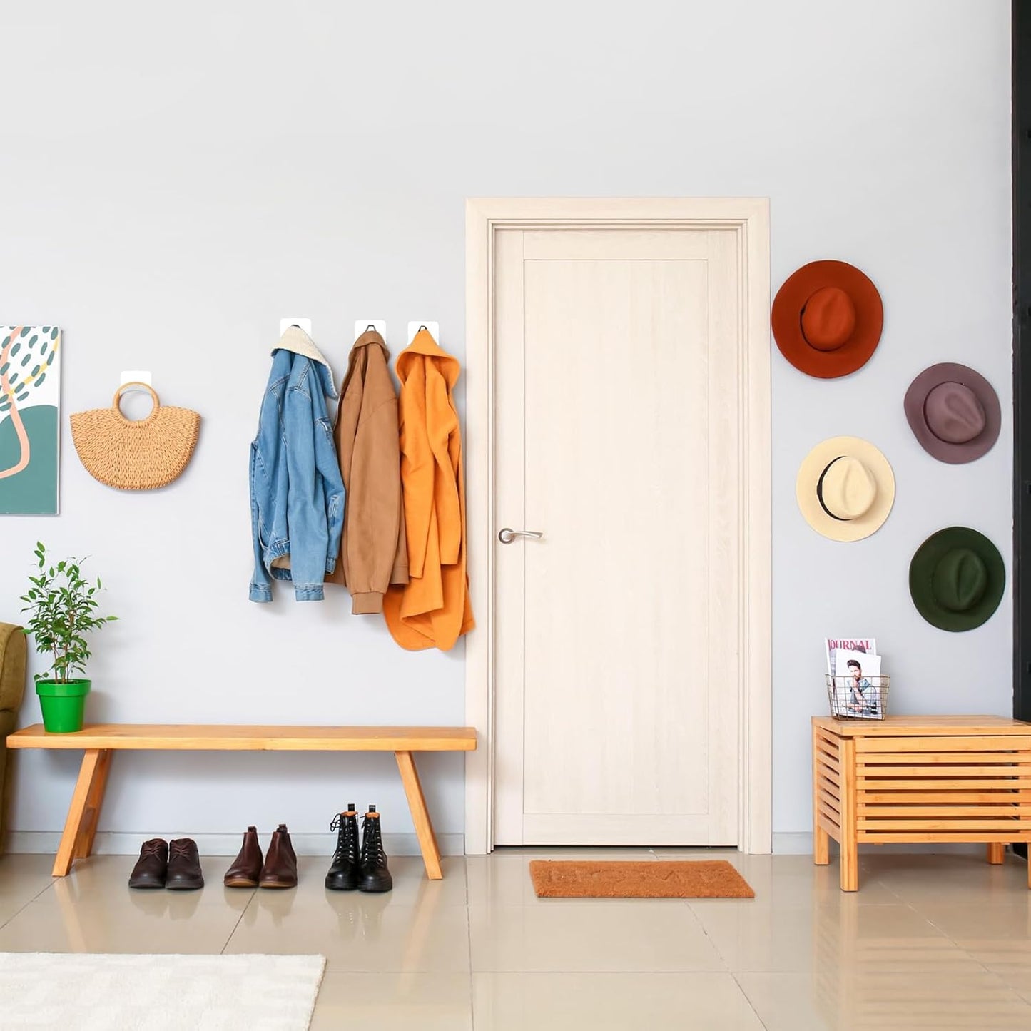 Headphone Wall Hangers Adhesive Gaming Headset Holder Hooks for Wall Mount Strong Universal Stand Hooks for Most Headphone Controller, Hat, Baseball Caps, Door, Closet(White,12 Pcs)