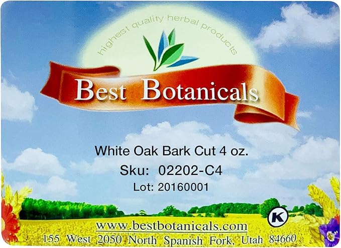Best Botanicals White Oak Bark Cut 4 oz.