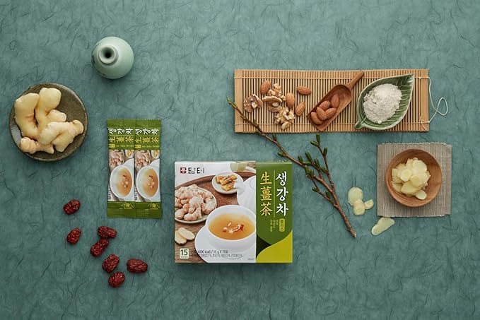 Damtuh Korean Traditional Ginger Tea Plus, Ginger Powder, 15g x 50 Sticks