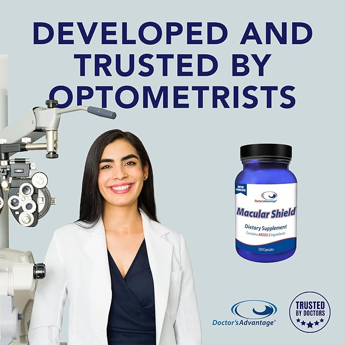 Doctor’s Advantage Macular Shield Eye Vitamins 120 Capsules | Lutein and Zeaxanthin Supplements with AREDS 2® Ingredients for Macular Degeneration Support