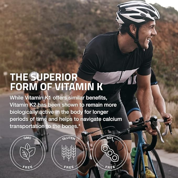 Bronson Vitamin K2 as MK-7 Menaquinone 100 mcg Non-GMO, 250 Capsules