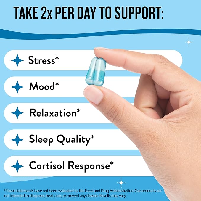 Legendairy Milk Miss Bliss™ Daily Stress Support Supplement – with Saffron, L-Theanine & Magnesium – Helps Promote Calm, Relaxation & Balanced Mood – 60 Capsules