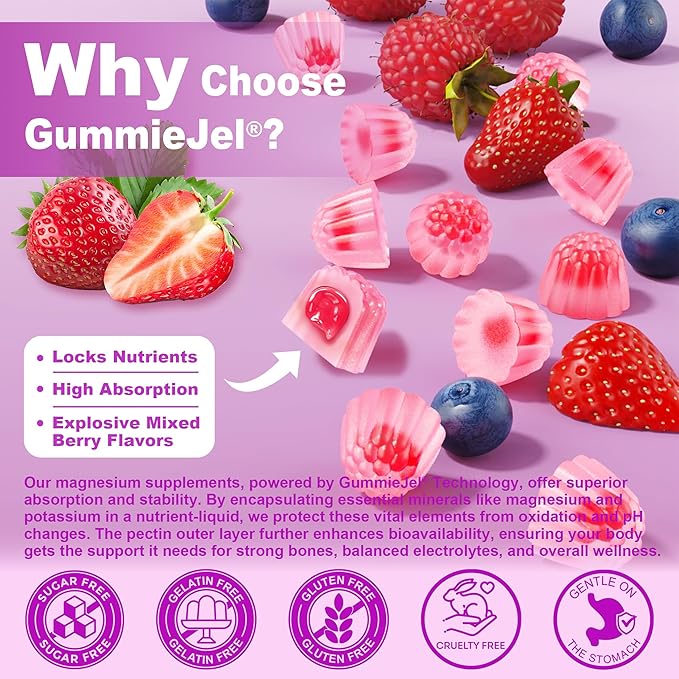 Sugar-Free Magnesium Gummies 400mg | 5-in-1 Complex Magnesium: Glycinate, Citrate, Malate, Chloride & Taurate | with Ashwagandha, Vitamin D3 & Zinc | Muscle, Mood & Energy Support | Vegan, 2-Pack