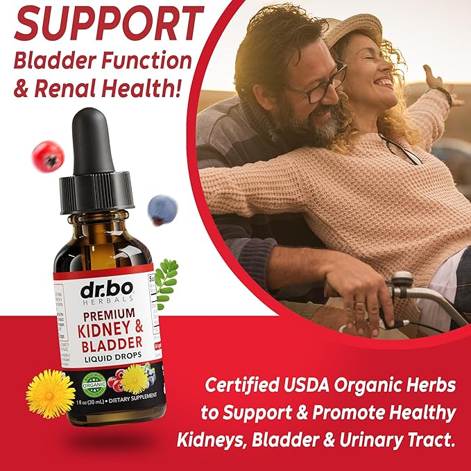 Kidney Support Supplement Bladder Health - Organic Renal Cleanse Supplements Drops Juniper Berry Cleavers Dandelion - Renal Kidney Cleanse Detox Urinary Tract Herbal Bladder Support Flush Kidneys 1oz