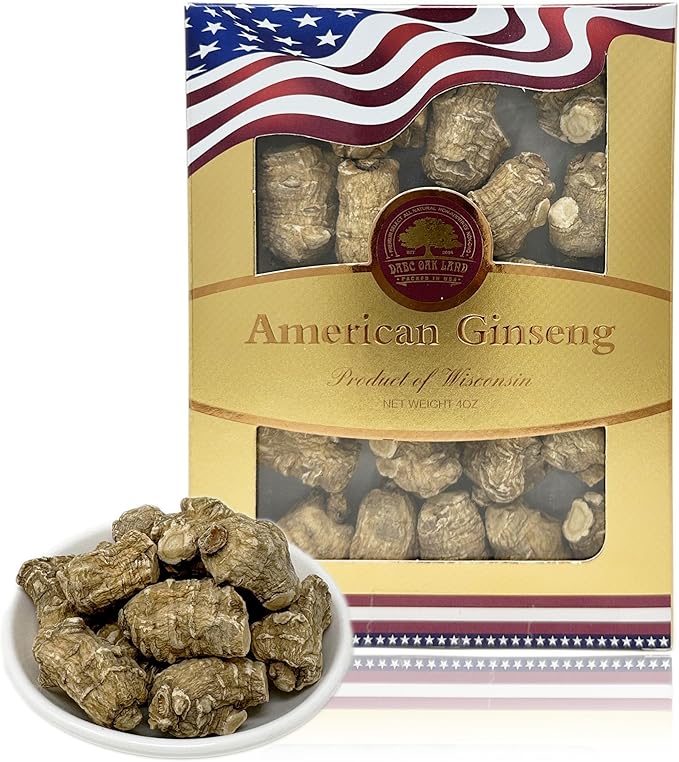 DOL 禮盒裝 Hand-Selected A Grade Cultivated Wisconsin American Ginseng Roots,Ginseng Pearl 美國威斯康辛州西洋參 花旗參 4oz.(113g/Box)