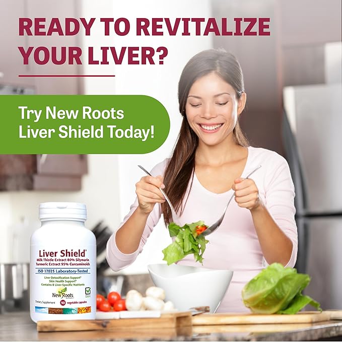 NEW ROOTS HERBAL Liver Cleanse Detox Supplement with Herbal Blend with Artichoke, Milk Thistle, Dandelion Roots, Turmeric Curcumin, Fatty Liver Support (90 Capsules)