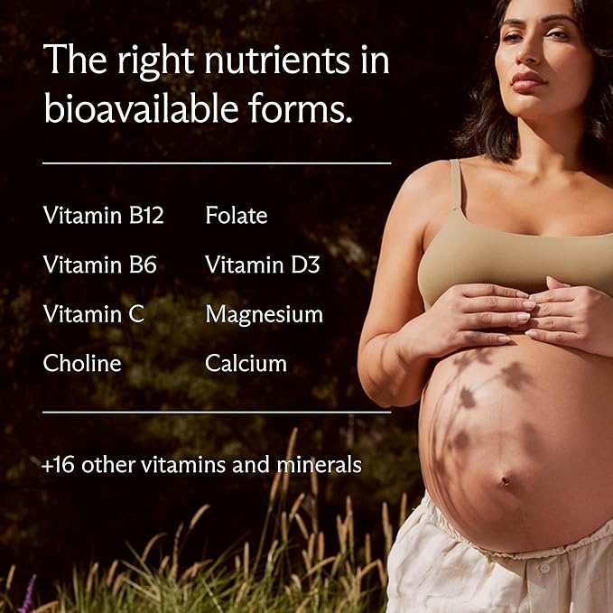 Needed. Prenatal Multivitamin with Citrus Scent Insert - Complete Prenatal Multi for Before, During, & After Pregnancy - 26 Optimal Nutrients Including Choline, Vitamin B, & Folate - 30 Day Supply