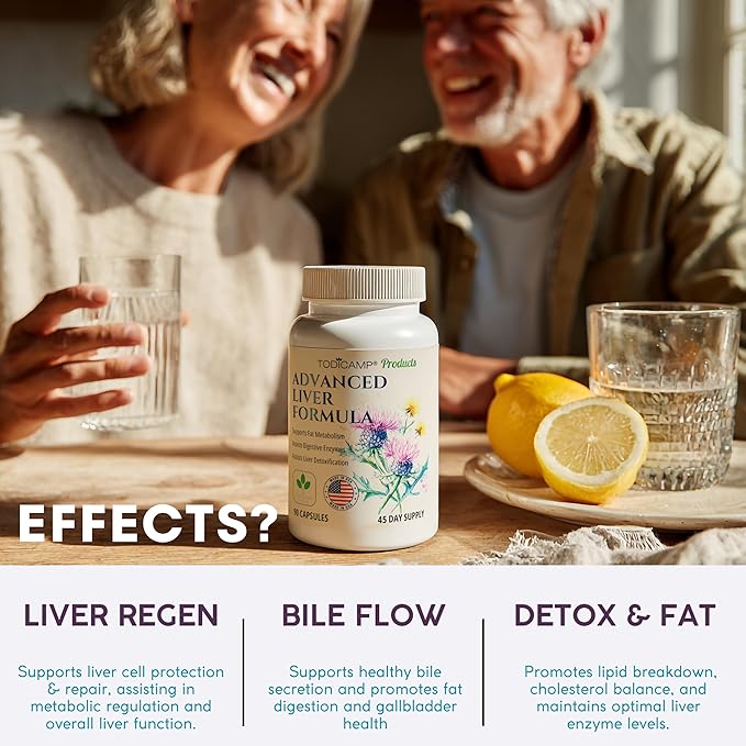 Liver Health, Repair & Detox with Milk Thistle, Artichoke Extract, Choline - Advanced Liver Formula for Liver Flush Cleanse, Milk Thistle Liver Support (90 Capsules (Pack of 1))