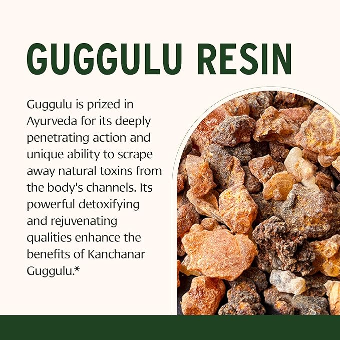 Banyan Botanicals Kanchanar Guggulu Tablets – Organic Lymph Supplement with Guggulu Resin – Promotes The Healthy Elimination of Natural Toxins* – 90 Tablets – Non-GMO Sustainably Sourced Vegan