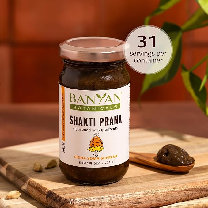 Banyan Botanicals Shakti Prana – Superfood Wellness Blend with Ayurvedic Herbs – Natural Energy Supplement for Vitality and Well-Being* – 7.9 oz – Gluten Free, Non-GMO, Sustainably Sourced