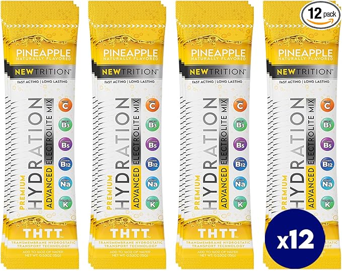Hydration Powder, Electrolyte Powder Packets, Naturally Flavored Hydrating Packets for Water, Fast Acting Hydrate Electrolytes with Vitamins C & D