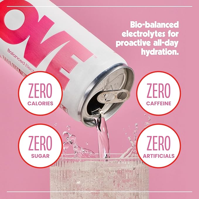 Be LOVE Balanced Electrolyte Beverage - Flavored Still Beverage for Daily Hydration, Exercise, Work & Wellness - Magnesium, Potassium & Sodium - Zero Sugar, Gluten Free (Berry Bliss, 12oz x 12ct)