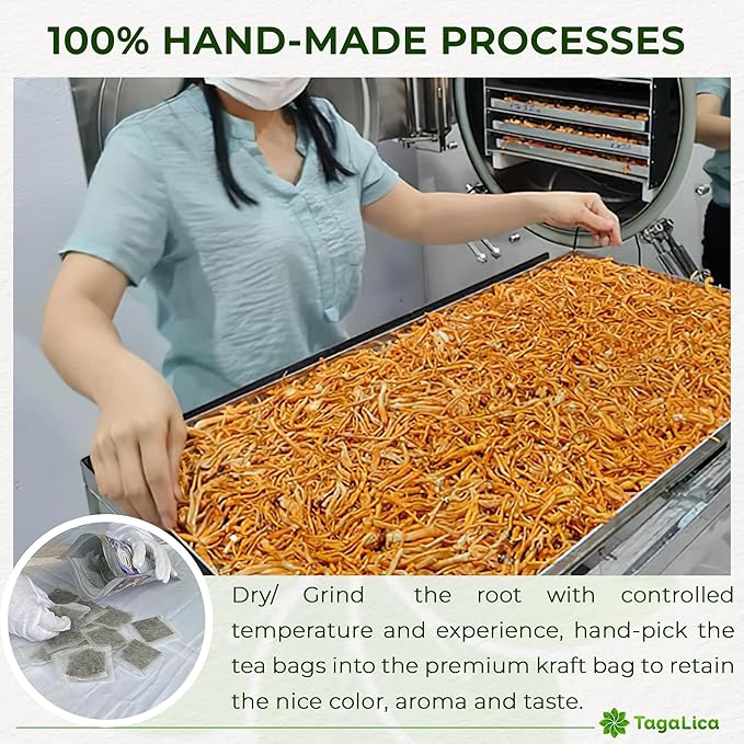 Tagalica Premium Dandelion Root Tea Bags - 25 Count, 100% Natural & Pure, Eco-Conscious, Herbal Tea, No Sugar, No Caffeine, No Gluten, Vegan