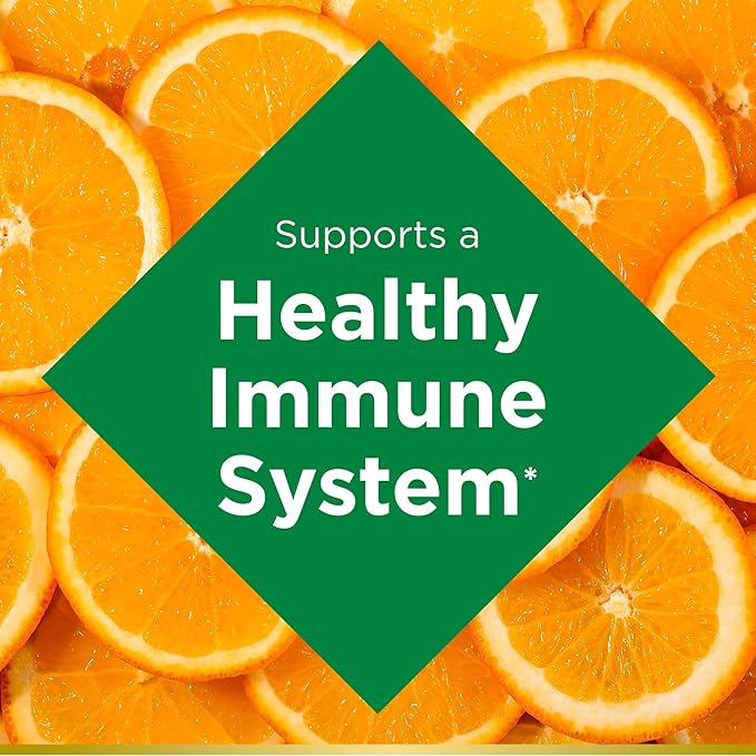 Nature’s Bounty Vitamin C + Rose HIPS, Immune Support, 1000mg Vitamin C, Coated Caplets, 1 Serving per Day, Vegetarian Caplets, 100 Ct