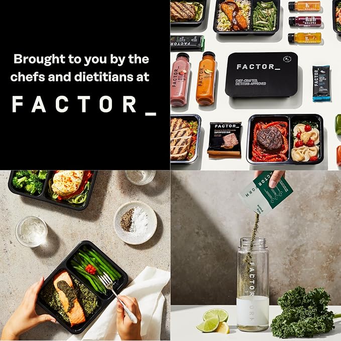 FACTOR FORM Daily Greens Superfood Powder | 5 Functional Blends for Gut Health | Energy & Immunity Support | Prebiotics, Probiotics, Adaptogens| 30 Packets | Citrus Flavor