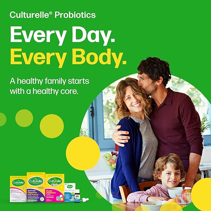 Culturelle Bloating & Gas Defense, Digestive Enzymes & Probiotics for Digestive Health, 30 Capsules, Supports Occasional Indigestion & Discomfort