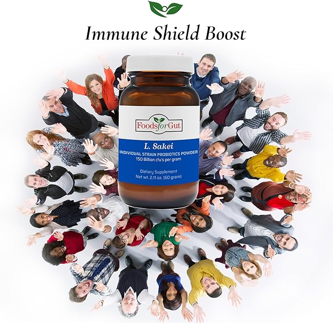 Lactobacillus Sakei Probiotic Powder 150 Billion cfu's | Made in USA | No Additives | Sinus and Sinusitis Relief | High Potency | L. Sakei | 60 Grams (2.11 Oz)