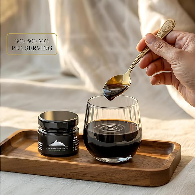 Gold Grade Himalayan Shilajit Resin For Men & Women | 500MG Max Potency | Lab Tested 100% Organic Shilajit With 85+ Trace Minerals & Fulvic Acid For Focus, Energy And Immunity 30 Gram