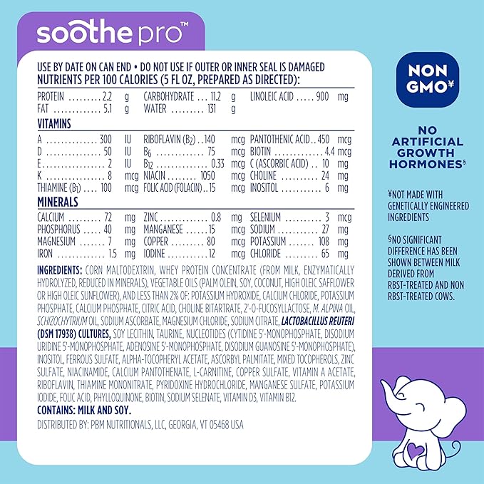Good Start | Dr. Brown's Soothe Pro, Baby Formula Powder, for Sensitive Tummies, Gas, Fussiness and Spit-Up, Infant Formula with Probiotics, DHA, Non-GMO, 12 Ounces