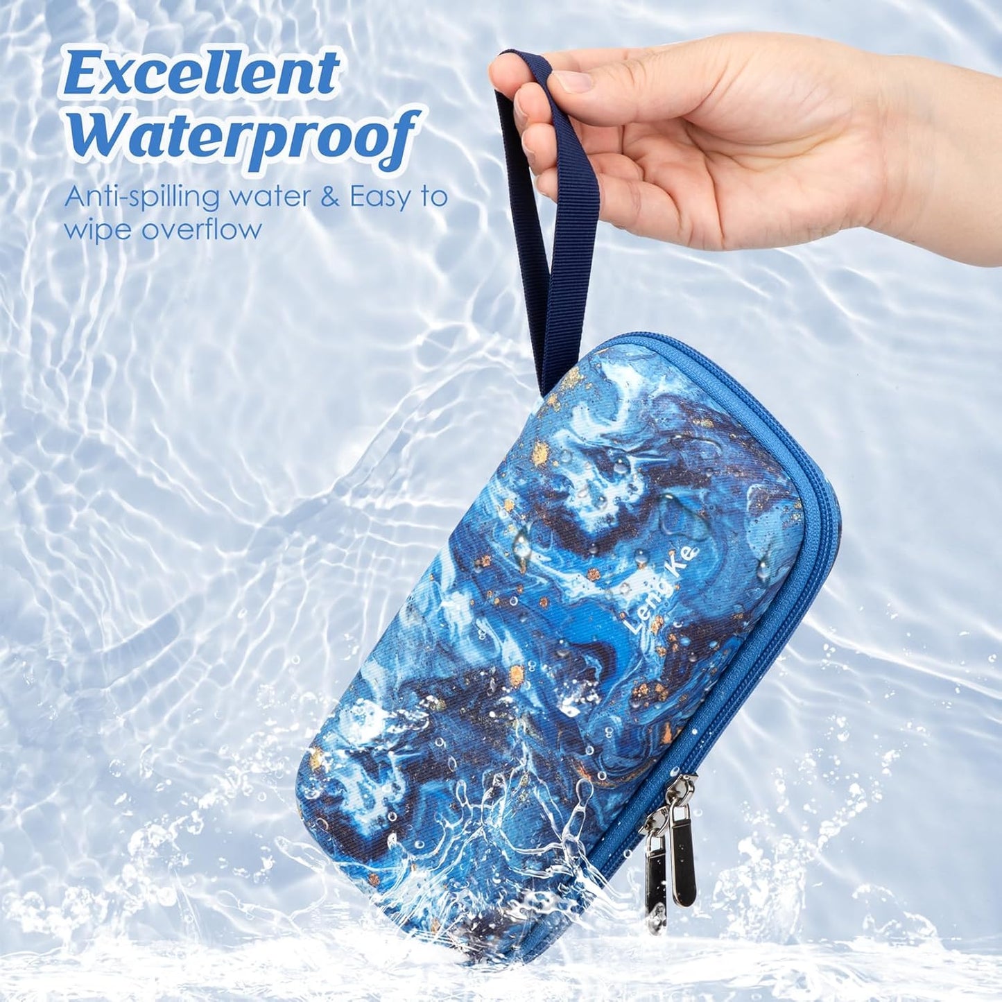 YOUSHARES Insulin Cooler Travel Case - Diabetic Insulated Organizer Portable Cooling Bag for Medication Cooling Insulation, Insulin Pen Case with 2 TSA Approved Cooler Ice Pack (Quicksand Gold)