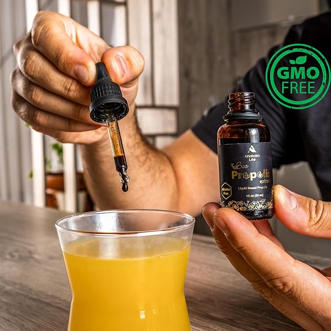 Bee Propolis Extract Alcohol-Free Immune Support Supplement 30ml - 100% Pure Tea Tree Essential Oil 20ml - Natural Immune Booster & Antimicrobial - Ideal for Diffuser, Cleaning, and Aromatherapy