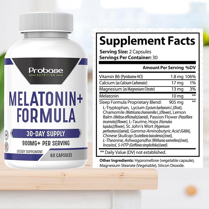 Melatonin+ Formula 60 Capsules 30-Day Supply