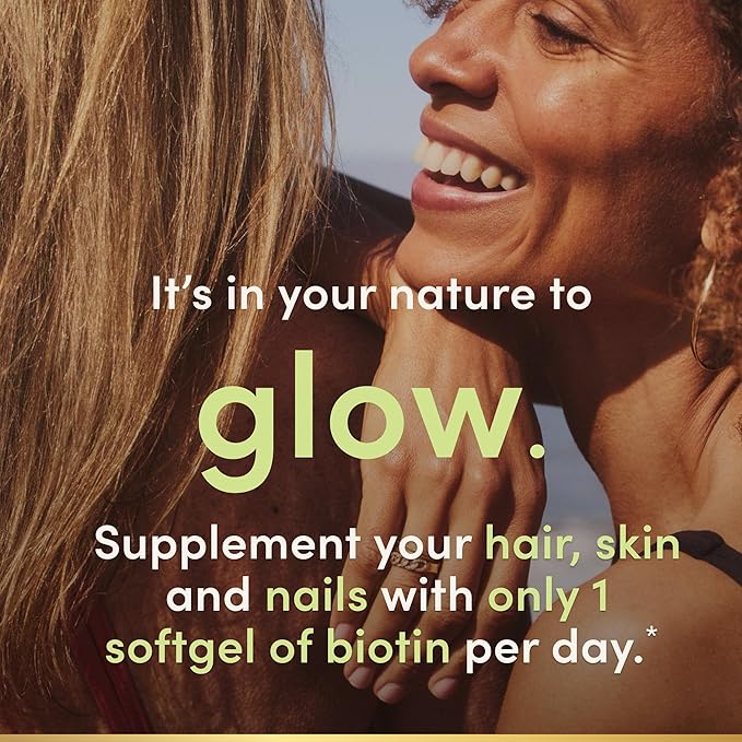 Nature’s Bounty Biotin Supplement, Supports Healthy Hair, Skin & Nails, 5000mcg, 72 Rapid Release Softgels