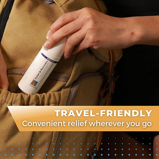 24/7 Relief & Recovery Pain Relief Roll On - 3 Ounce - Muscle Pain Relief Cream, Joint Pain Relief, Bursitis Pain Relief, Sciatica Pain Relief, Pain Relief for Feet, Topical Pain Reliever