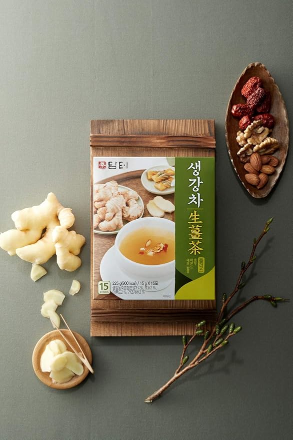 Damtuh Korean Traditional Ginger Tea Plus, Ginger Powder, 15g x 50 Sticks