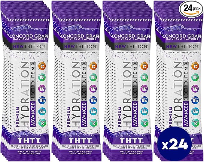 Hydration Powder, Electrolyte Powder Packets, Naturally Flavored Hydrating Packets for Water, Fast Acting Hydrate Electrolytes with Vitamins C & D