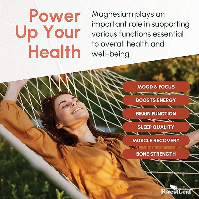 Magnesium Glycinate 500mg Complex - Magnesium Supplement Capsules for Sleep and Calmness - Non-GMO, 3rd Party Tested - 150 Pills for Women & Men by ForestLeaf