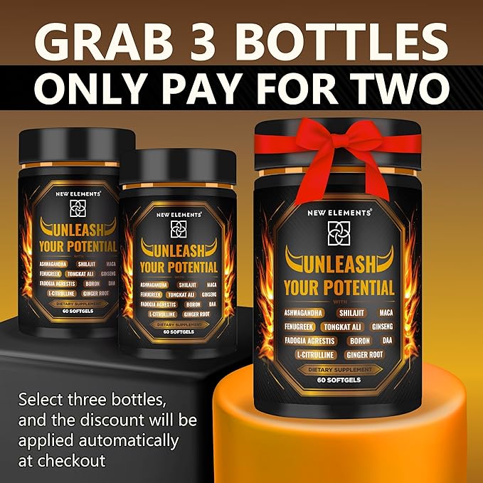 Natural Testosterone Booster Supplement for Men β Test Booster with Tongkat Ali, Fadogia Agrestis, Shilajit, Ashwagandha, Ginseng, Tribulus, Boron, DAA, L-Citrulline, D3 K2, Zinc & Magnesium