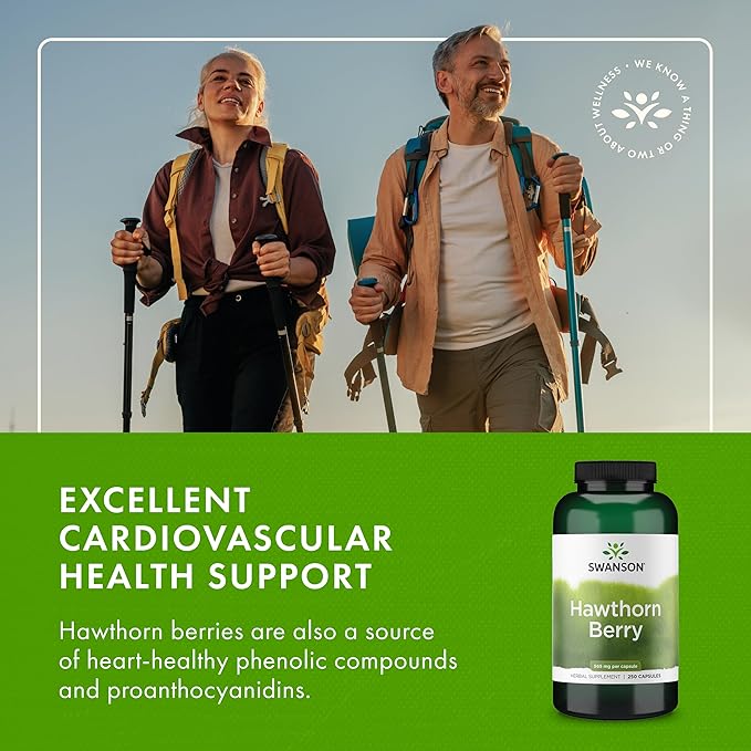 Swanson Hawthorn Berry - Antioxidant, Circulation Support (250 Capsules, 565 mg Each)